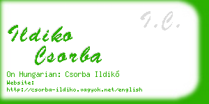 ildiko csorba business card